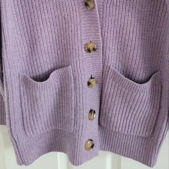 Cashmere Plaited Raglan Cardigan, Size XS - Picture 9 of 14